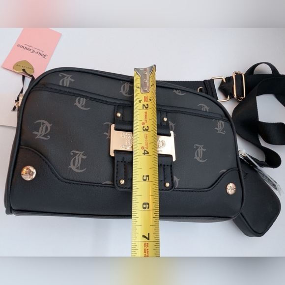 BNWT - Juicy Couture Black Shoulder or Crossbody Bag/Purse With Change Pouch - Picture 8 of 12